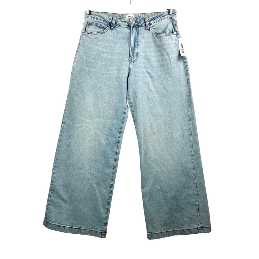 $215 NWT Hudson Jolene Wide Leg Jeans Whip Smart Light‎ Wash Blue 90s sz 31